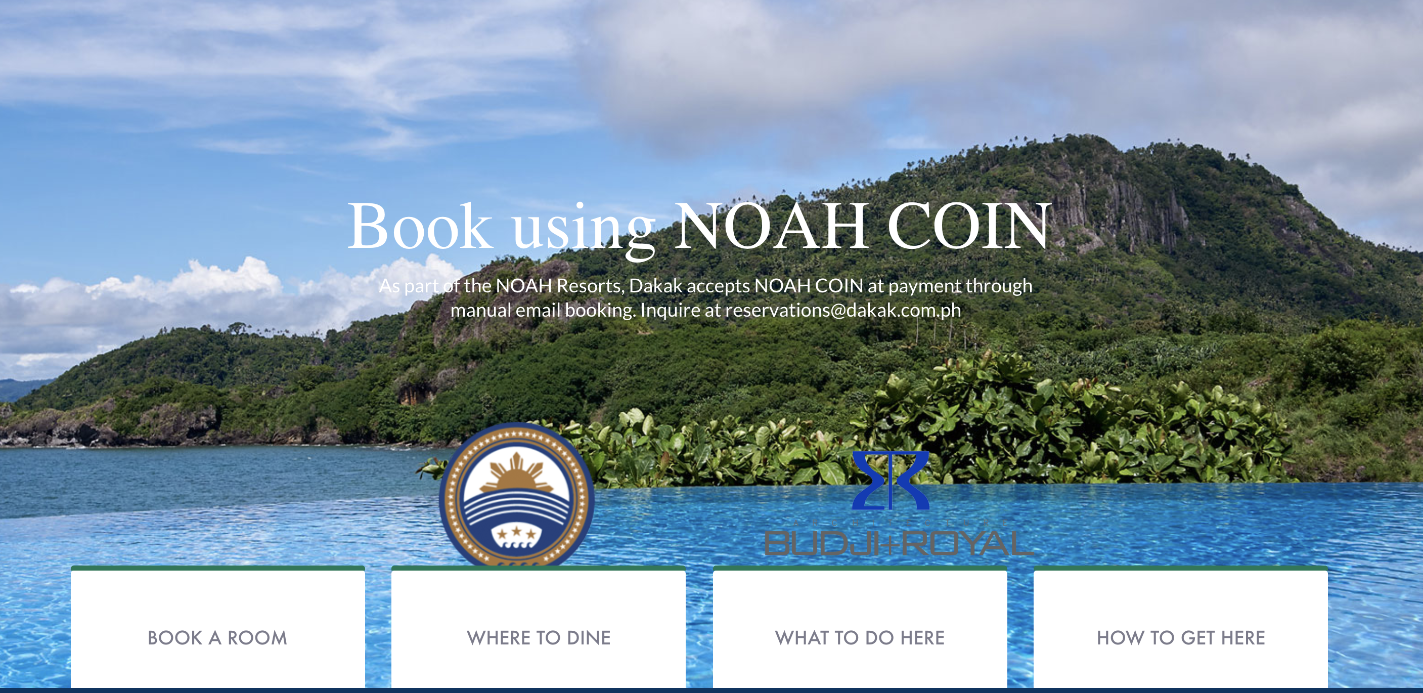 ダカックビーチリゾート　NoahCoin（ノアコイン）　利用可能