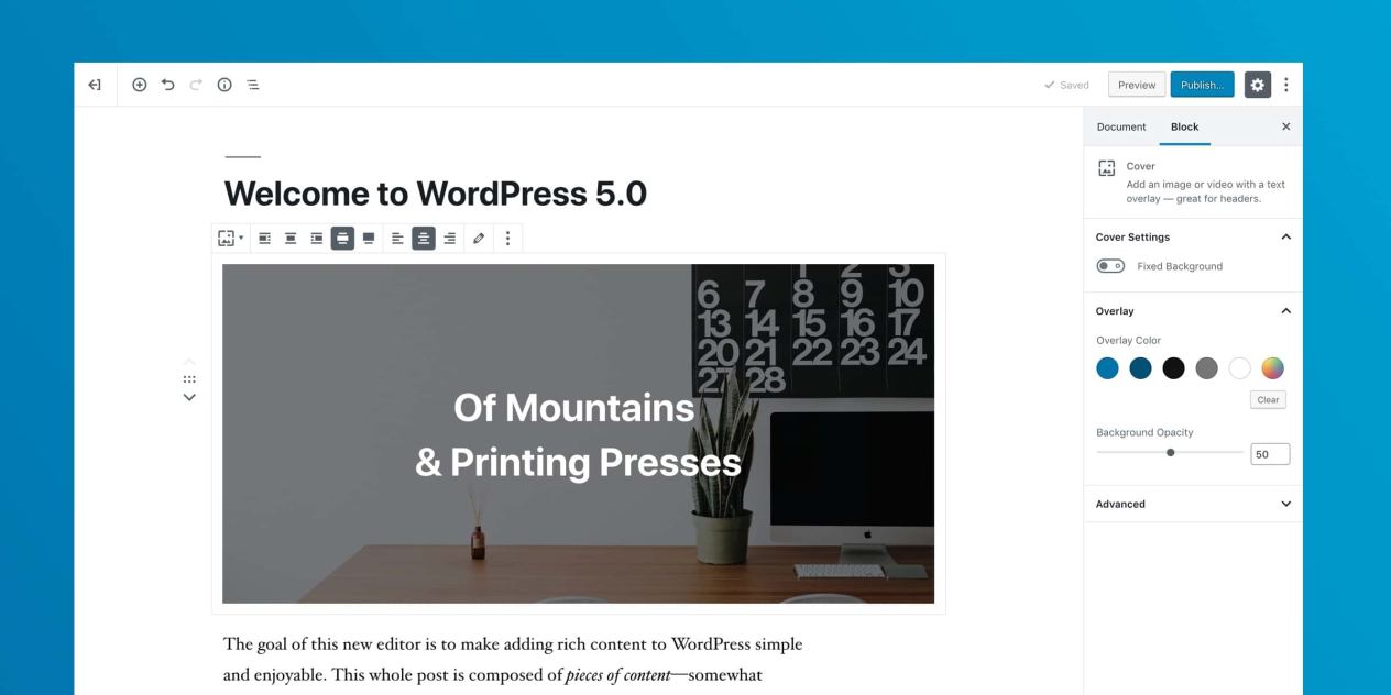WordPress 5.0 Bebo　Gutenberg